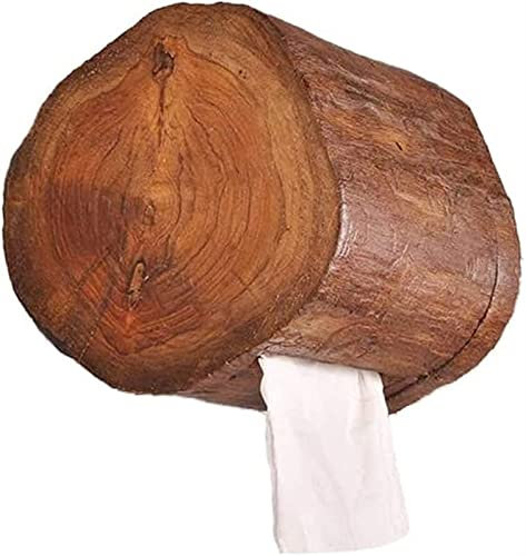 ANVALI Badezimmer-Toilettenpapierhalter, Klorollenhalter, Holz-Toilettenpapierhalter zur Wandmontage, Rollenpapierständer for Bad und Küche