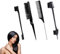Set di 4 Pettini Spazzola Capelli Setole, Pettini Spazzola, Pettine a Code Robusto, Pettine a Doppia, per Parrucchiere, Donne, Uomini, Bambini, Nero