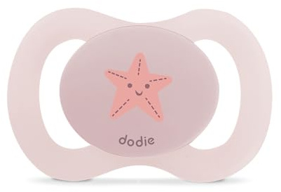 DODIE, Anatomischer Schnuller, speziell für Geburt, 0-2 Monate, Säugling, Rosa, Stern, 1 Schnuller – Modell zufällig