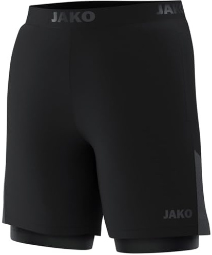 Jako 2-i-1 kort power svart, svart, M