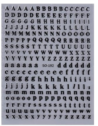 Nagelsticker Buchstaben Selbstklebend Nail Art Sticker Englisches Alphabet Dekoration English Letter Nageldesign Zubehör für Frauen Mädchen