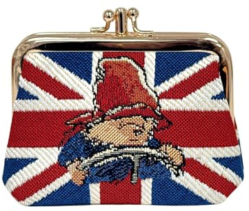Signare Paddington Bear Union Jack Kiss Lock Coin Purse - Holiday Handbag Money Accessories, multi, 11cm x 9cm x 5cm, Paddington Bear Bekleidungszubehör, Geldbörsen und Geldbörsen