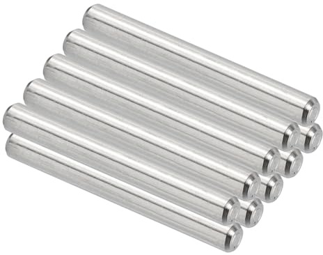 PATIKIL 10 Stück 304 Edelstahlstifte Zylinderstifte 4 x 35 mm, Passstifte Dübelstift Regalstifte Metallstifte Unterstützen Hardware für Metallgeräte Möbelinstallation Positionierung