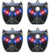funfunfly 4X Répulsif Chat, Répulsif Animaux Haute Puissance avec Rouge LED Lampe, Répulsif Étanche Charge de Solaire ou de Piles, Répulsif Souris Chien Renard Cerf Ours Sauvage