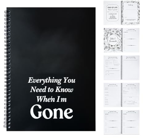 My Final Wishes Planner, When I'm Gone Death Planner Organizer, Final Wishes Organizer Book, Account Document Preparation Binder, Management List For Family Estate Service Funeral Problem Solution