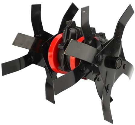 Fockety Electric Tiller, 28mm 9 Teeth Cultivator Wheel Soil Tiller, Soil Digger and Soil Loosener for Gardening Bed and Plant Box, Garden Cultivator for Lawn, Farm