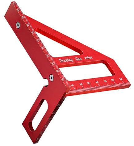 HUAJINGKEJI 45 90 gradi carpenteria triangolare righello quadrato goniometro strumento per misurazione precisa nella produzione di mobili