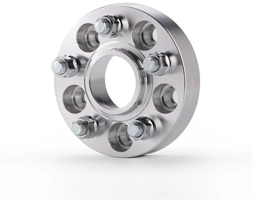 EQJSHL Auto-Raddistanzstücke Für E60 E90, Unterlegscheiben, Nabenzentrierungs-Distanzstücke, Nabenzentrierungsdichtung, Raddistanzstück Flanschdichtung(Silber,25mm)