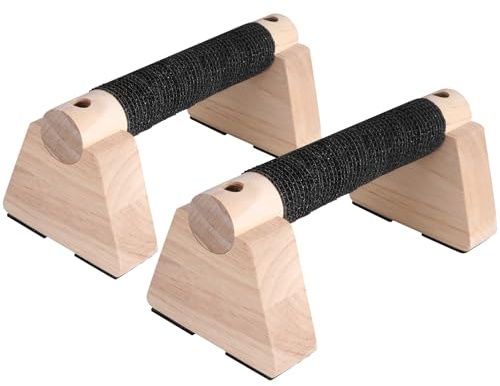 Wooden Parallettes Bars - 30CM Calisthenics Equipment for Handstand Training, Push Up Bars & Strength Training,Oak Wood Parallel Bar, Non-Slip Base for Handstand Blocks, Pushup Handles & Planks