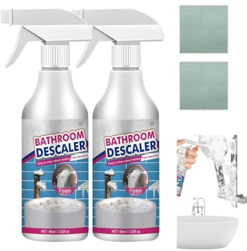 Nettoyeur deTaches Têtues,Lessive Liquide,Nettoyant Salle de Bain, Nettoyant Anti-Calcaire pour Cabine de Douche, Produit d'Entretien Multi-Surfaces Pour WC Toilettes Égout Salle de Bains Nettoyage -