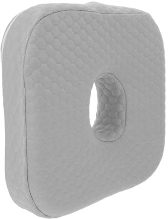 LALADEFIEE Oreiller à Mémoire de Forme Récupération Trou Oreille Ergonomique Coussin en Polyester avec Trou pour Piercing D'oreille Soulageant pour Dormeurs Latéraux