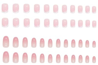 SCJJZ Unghie Finte Occhio di Gato Rosa, Press On Nails Riutilizzabili per Manicure Donna