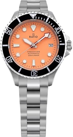Ratio FreeDiver Saphir-Kristall-Taucheruhr, japanische automatische Taucheruhr, 200 m, wasserdicht, Taucheruhr für Herren