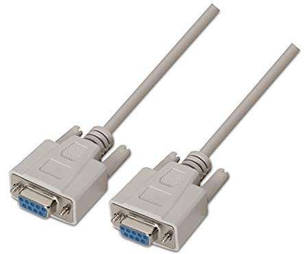 Kabel AISENS Serie, Nullmodus, DB9/H-DB9/H, Beige, 1,8 m