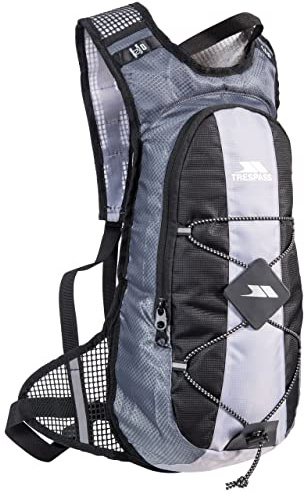 Trespass Unisex Backpack Hydration Pack Mirror - 15L Capacity, 2L Water Bladder, Waist Strap, Bungee Cord Storage, 100% Polyester PU Coated