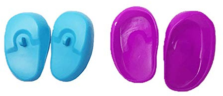 3 Pairs Waterproof Silicone Ear Covers Hairdressing Dye Coloring Ear Cover Earmuff Protectors Ear Cap Salon Hair Styling Tool for Hairdressing Shop and Home Personal Use (Random Color)