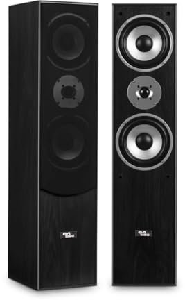 Evidence Acoustics EA700-BK - Coppia di altoparlanti HiFi/Home Cinema - 2 x 500 W PMPO - Bassi Reflex a 3 vie, colore: Nero