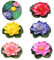 SHOWHEEL 5pcs Fiori di Loto galleggianti Artificiali,Fiori galleggianti per laghetti,Fiore di Loto in Schiuma,di Loto e Foglie di Loto per Stagno Decor,Decor Fiori di Loto (Colore)