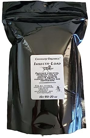 Castaway Organics Insecta-Load Gut Load for Feeder Insects (Crickets, Mealworms, Superworms, Dubia) 20 Ounce