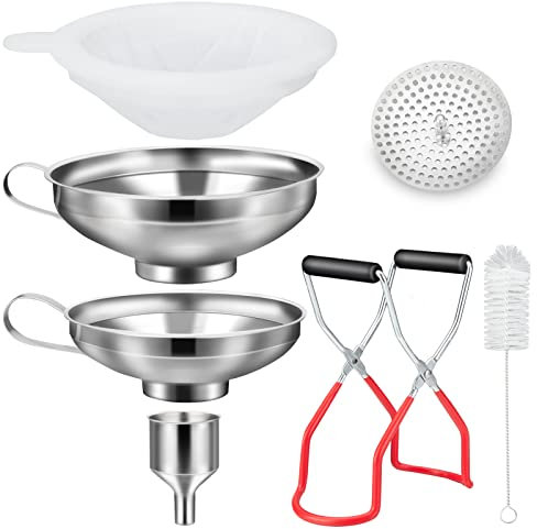 HAUSPROFI Juego de embudos de mermelada, embudo de llenado y embudo para cocina