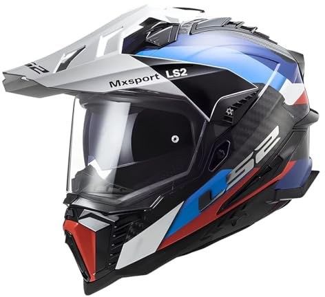 LS2, Motocross Helm Explorer Carbon Frontier Black Blue, XS
