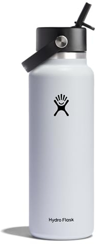 Hydro Flask 40 OZ Wide Flex Straw Cap White