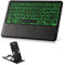 Clavier sans Fil Bluetooth Rétro-éclairé Lumineux Clavier AZERTY bureautique avec Souris Pavé Tactile Compatible avec Les Tablettes Windows Android iPads iOS Smart Phones PC Bluetooth (NOIR K12)
