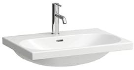 LAUFEN Lua Aufsatz-Waschtisch, ohne Hahnloch, ohne Überlauf, 650x460mm, H8160844001421, Farbe: Weiß mit LCC