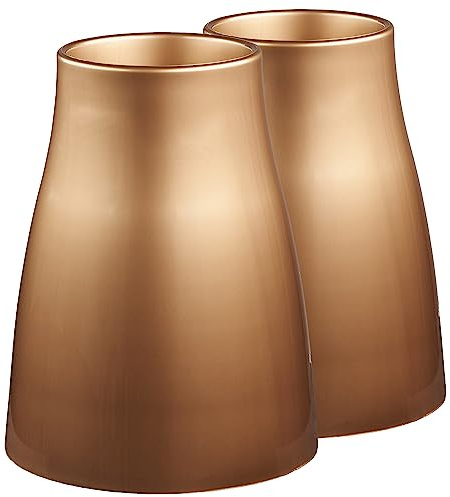 TYMAR Grabvase aus Kunststoff, Friedhofsvase für Grabschmuck, geeignet für Grabgestecke, Kunstblumen und frische Blumen, wetterfest(H=25,6 cm; N(2pack) Gold)