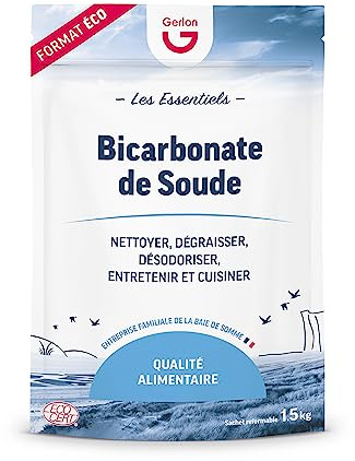 Bicarbonate de Soude Alimentaire & Ménager 1,5kg – Format Pratique et Refermable - Fabriqué en France