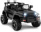 GYMAX Kids Ride on Car, 12V Battery Powered Car with Remote Control, MP3, USB/Aux Port, Lights, Music, Horn, Spring Suspension, Safety Belt&Slow Start, Children Electric Truck for 3 Years Old +(Black)