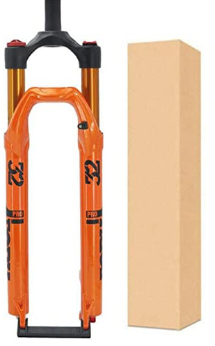 ZECHAO 120mm Federweg MTB Fahrrad Luft Vorderrad Gabel,Aluminiumlegierung Mountainbike Federgabeln 9 * 100mm Achse Mit Rebound-Einstellung Fahrrad Federgabel (Color : Orange, Size : 29inch)