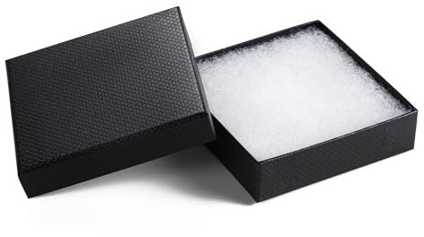 GEFTOL Jewelry Gift Boxes 20 Pack 3.5x3.5x1 Inch Cardboard Jewelry Boxes,Small Gift Boxes for Jewelry Earrings Necklaces Handmade Bangles Bracelets(Black)