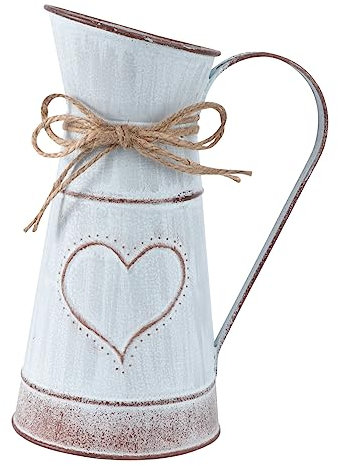 DECHOUS Heart-shaped Floral Vase Iron Flower Arrangement Pot for Bouquets Table Decoration for Home Office and Restaurant Large D10x21H