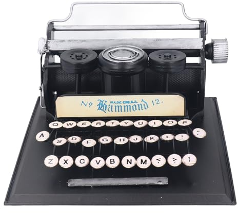 Vintage Schreibmaschine Modell, Eisen Finish Antike Schreibmaschine Modell Fake Schreibmaschine Dekoration Landhausstil Bauernhof Metall Schreibmaschine für Heimbüro Bar Cafe