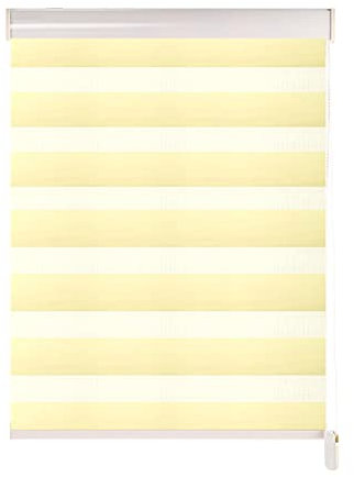 Fensterblenden Transparente Zebra-Blind Dual-Schicht-Fenster blindes Lichtfilter Sheer-Töne for Wohnzimmer-Schlafzimmer-Studie Fensterbehandlungen Fensterdekoration mit mehrstufigen Blättern(A,100x120