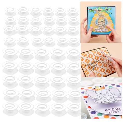 OTCRAFT 150 Pcs/Set 1.25 x 1.5 Standard Action Wobbles,Self-Adhesive Springs,Small Wobblers Movers for Card Making DIY Scrapbooking Arts Projects Handmade Crafts Scrapbooking Embellishments