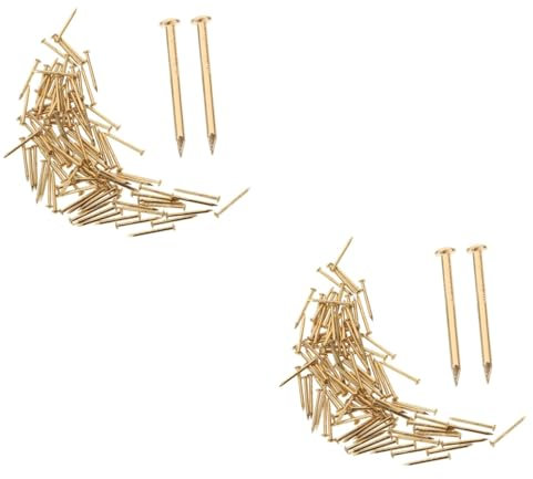 Gadpiparty 400stücke Kupfernägel Rundkopf Möbelnägel Für Bilderrahmen Handwerk Und Möbelreparatur Für -projekte Und Kreative Anwendungen