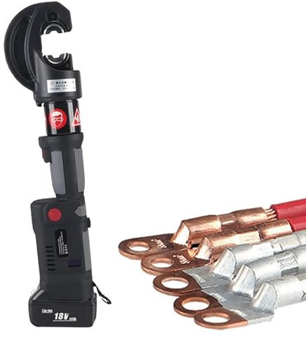 WEIMILOR Pinza idraulica elettrica, crimpatura idraulica elettrica a Batteria, Kit di crimpatura idraulica elettrica con 12 Dimensioni di matrici di crimpatura per terminali in Rame e Alluminio