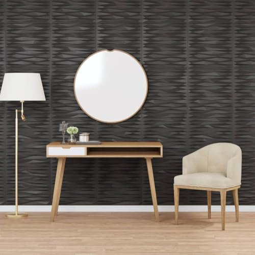 LLEZKBR Furniture Select Lot de 24 panneaux muraux XPS Noir 50 x 50 cm 6 m