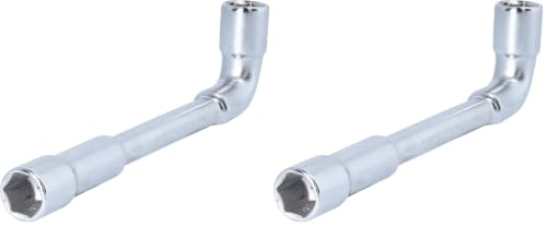 BRILLIANT TOOLS BT015013 Clé à douille double coudée, 13 mm [Powered by KS TOOLS] (Lot de 2)