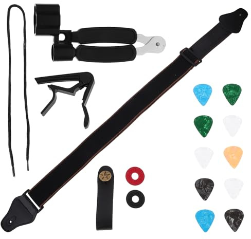 JOINPAYA Gitarren Mit Gitarrenzubehör Gitarrengurt Und Kapodaster Inklusive Plektren Gitarre Bass Und Andere Instrumente Komfortabel Und Praktisch