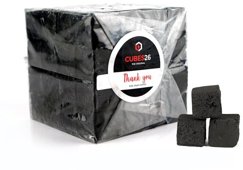 UBOON - BLACKCOCO's 2KG de Carbón Natural para Shisha y Barbacoa - Briquetas de Carbón de Coco Hookah y Barbacoa - Carbón para Shisha y Barbacoa con Largo Tiempo de combustión