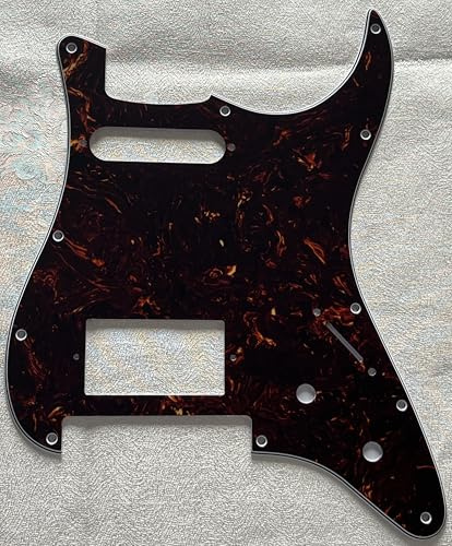 Pickguard für Strat Floyd Rose Tremolo HS Humbucker Style Gitarre Schlagbrett Schlagbrett Schlagplatte (4-lagige, braune Schildkröte)