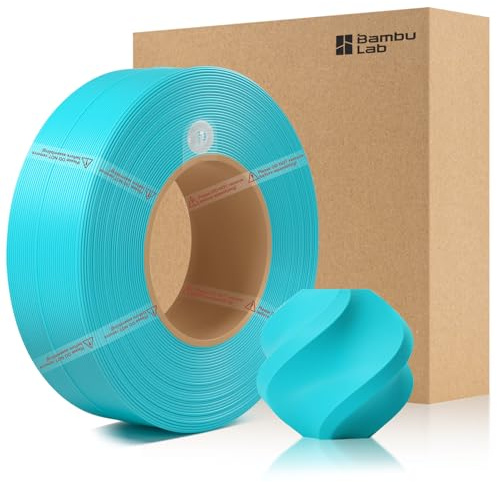 CCTREE Filament PLA Basic 1,75 mm, sans bobine, impression facile avec RFID pour Bambu Lab A1/X1/P1/H2 série AMS 1 kg +/- 0,03 mm (turquoise 10605)