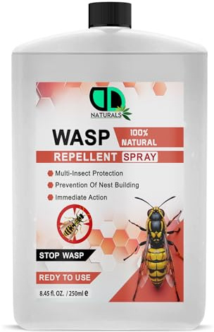 Wasp Repellent - 100% Natural, Multi-Insect Protection, Prevents Nest Building, Fast-Acting, Easy Application, Long-Lasting Protection, Eco-Friendly, Protect Your Home & Garden (250ml Postal)
