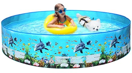 Piscina Per Cani Per Cani - Piscina Pieghevole Per Cani | Pool Per Bambini Gonfiabili | Vasca Da Bagno Pieghevole | Vasca Da Bagno Per Animali Domestici Per Bambini Collassibile Per Cani E Bambini Di