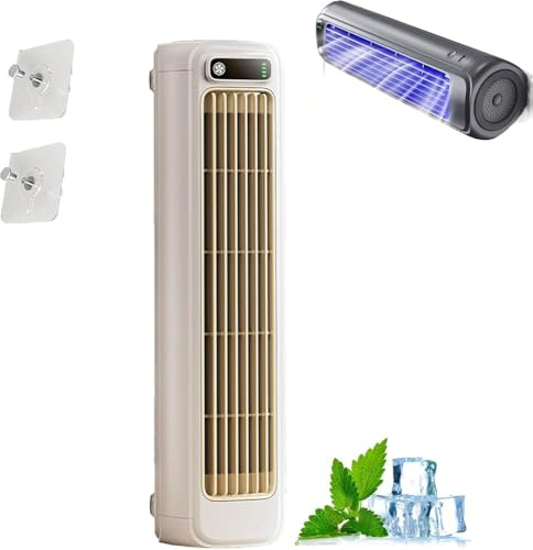 Migilife Cooling Ace - Condizionatore d'aria portatile a 3 velocità, plug-in/ricaricabile, unità CA mobile ultra silenziosa per ufficio, casa, piccoli spazi, sistema di raffreddamento personale a