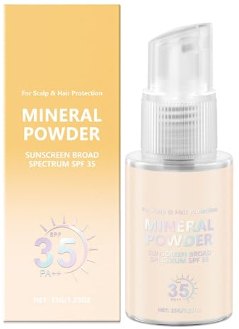 SPF 35 Powder Sunscreen for Scalp,Scalp Spray and Hair Sunscreen Mist,Mineral Powder Sunscr/een Spray,SPF35 Hair and Scal/p Sun Protection Spr/ay,Non-Greasy Sca/lp Suns/creen Sp/ray UV Protector