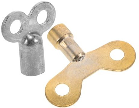 KONTONTY 2pcs Radiator Valve Keys Aluminum Alloy Square Hole Radiator Accessories for Bleeding and Venting Multifunctional Heating System Tool